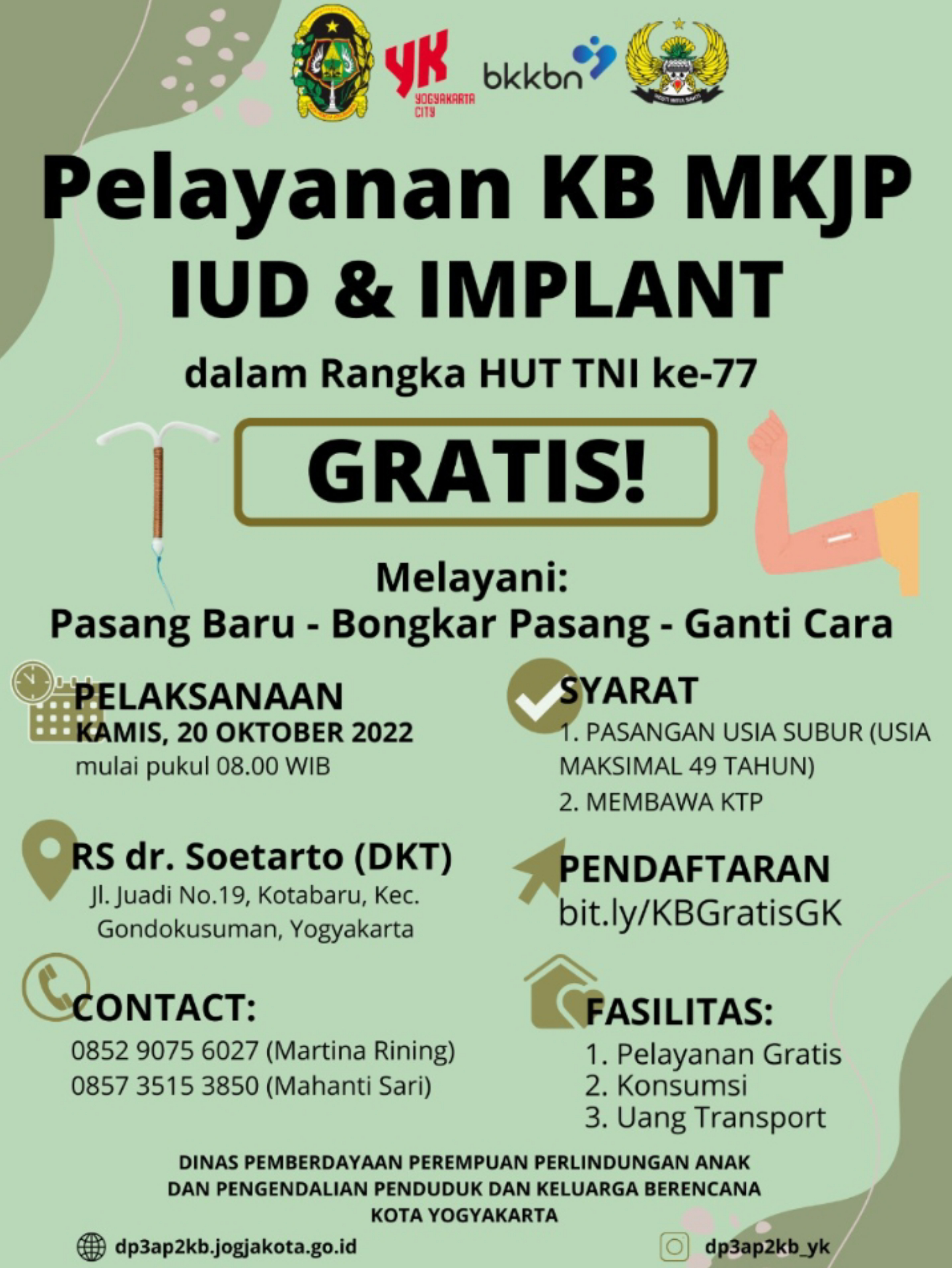 Pelayanan KB MKJP Gratis RS DKT Yogyakarta