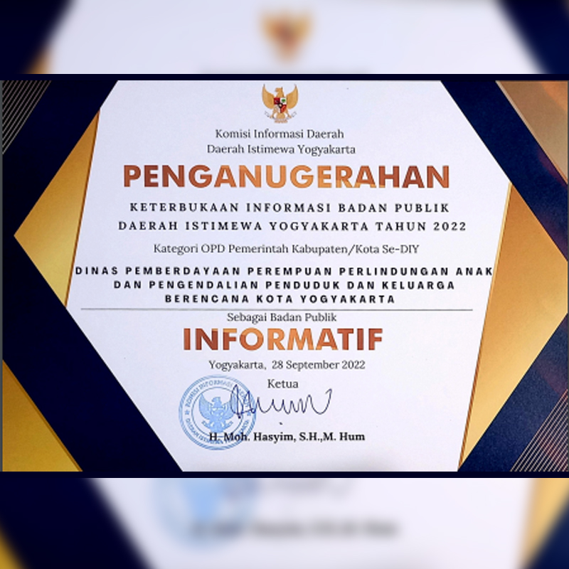Penganugerahan Keterbukaan Informasi Badan Publik Daerah Istimewa Yogyakarta 2022