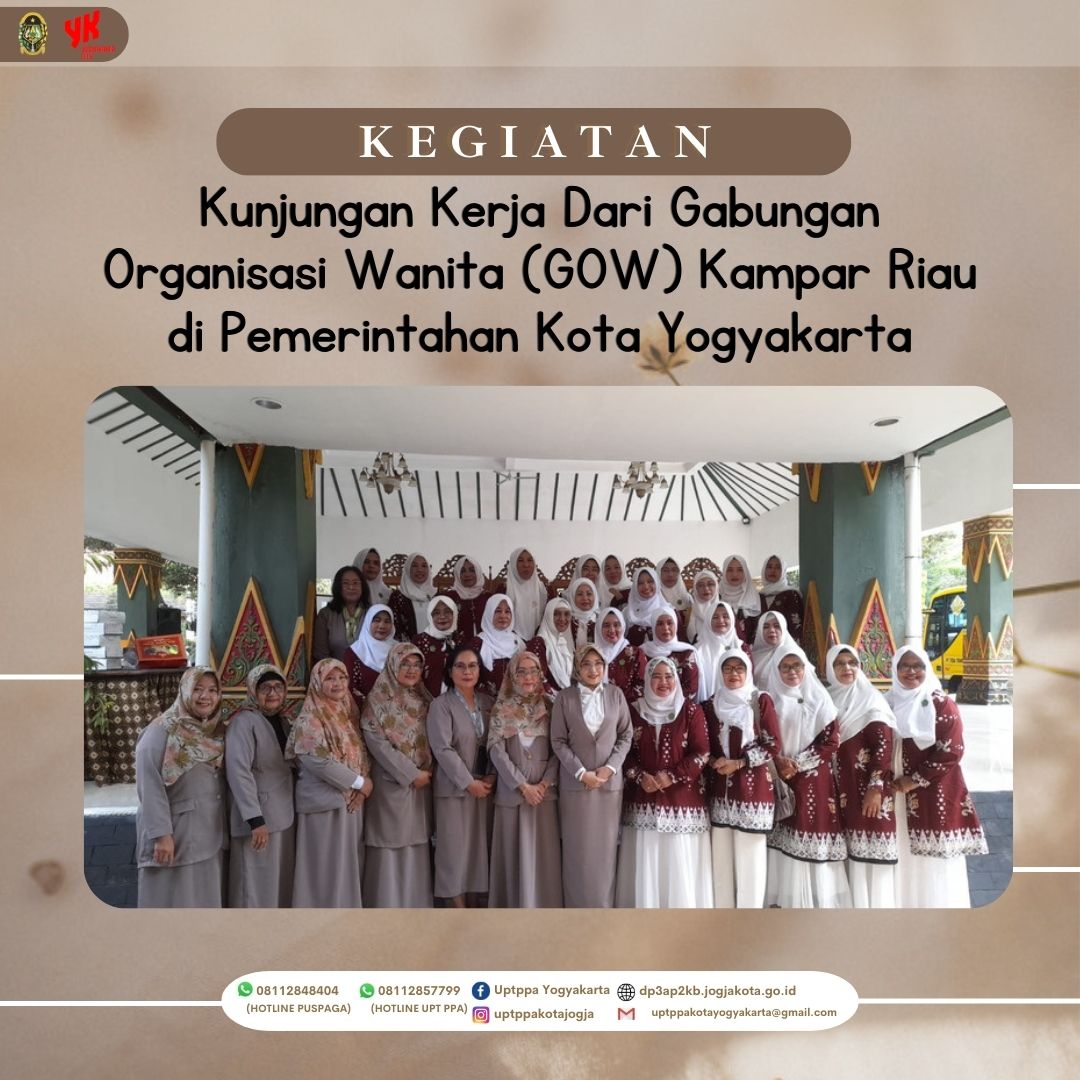 Kunjungan Kerja Dari Gabungan Organisasi Wanita (GOW) Kampar Riau di Pemerintahan Kota Yogyakarta