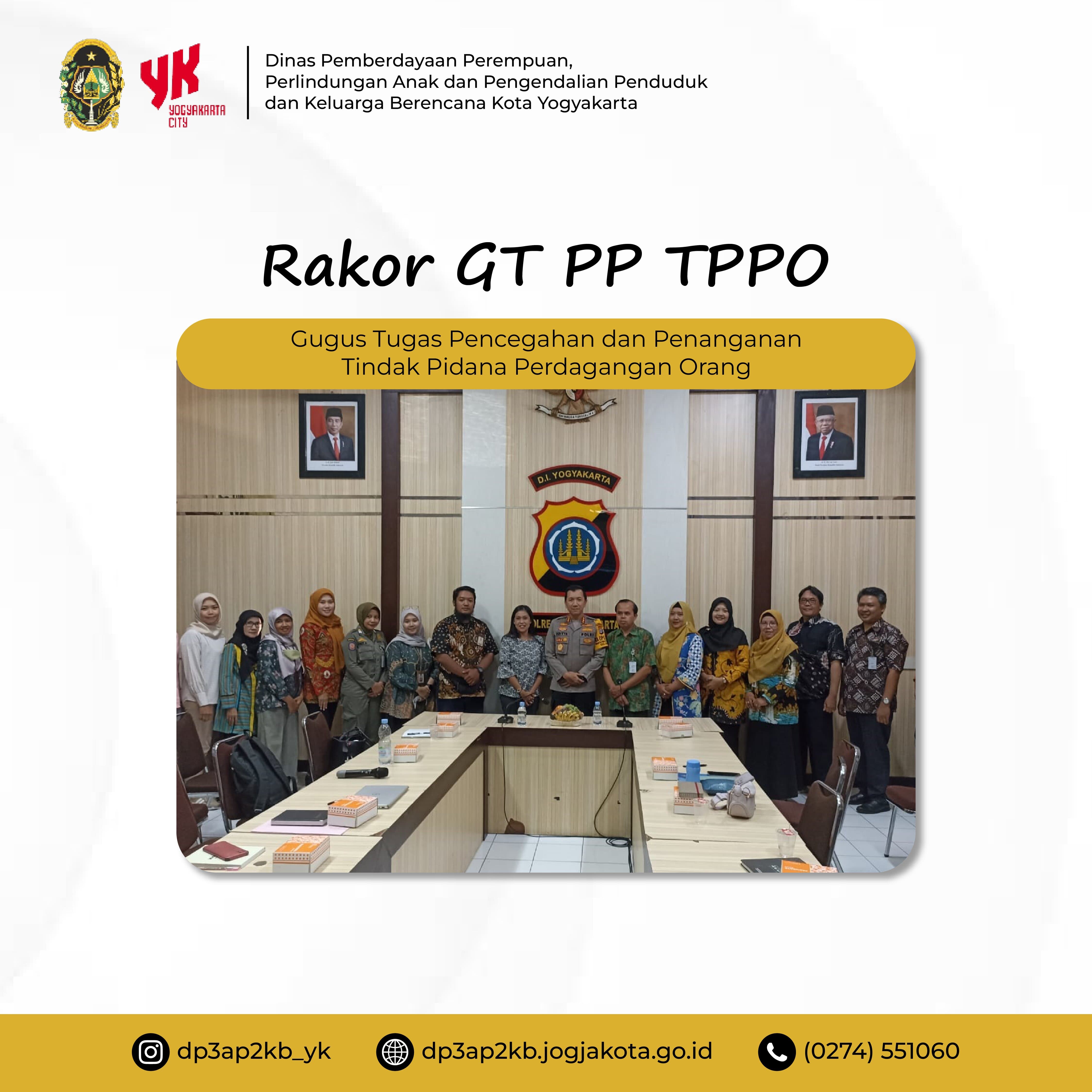 DP3AP2KB Kota Yogyakarta Berkolaborasi dengan Polresta Yogyakarta Gelar Rapat Koordinasi Pencegahan Tindak Pidana Perdagangan Orang