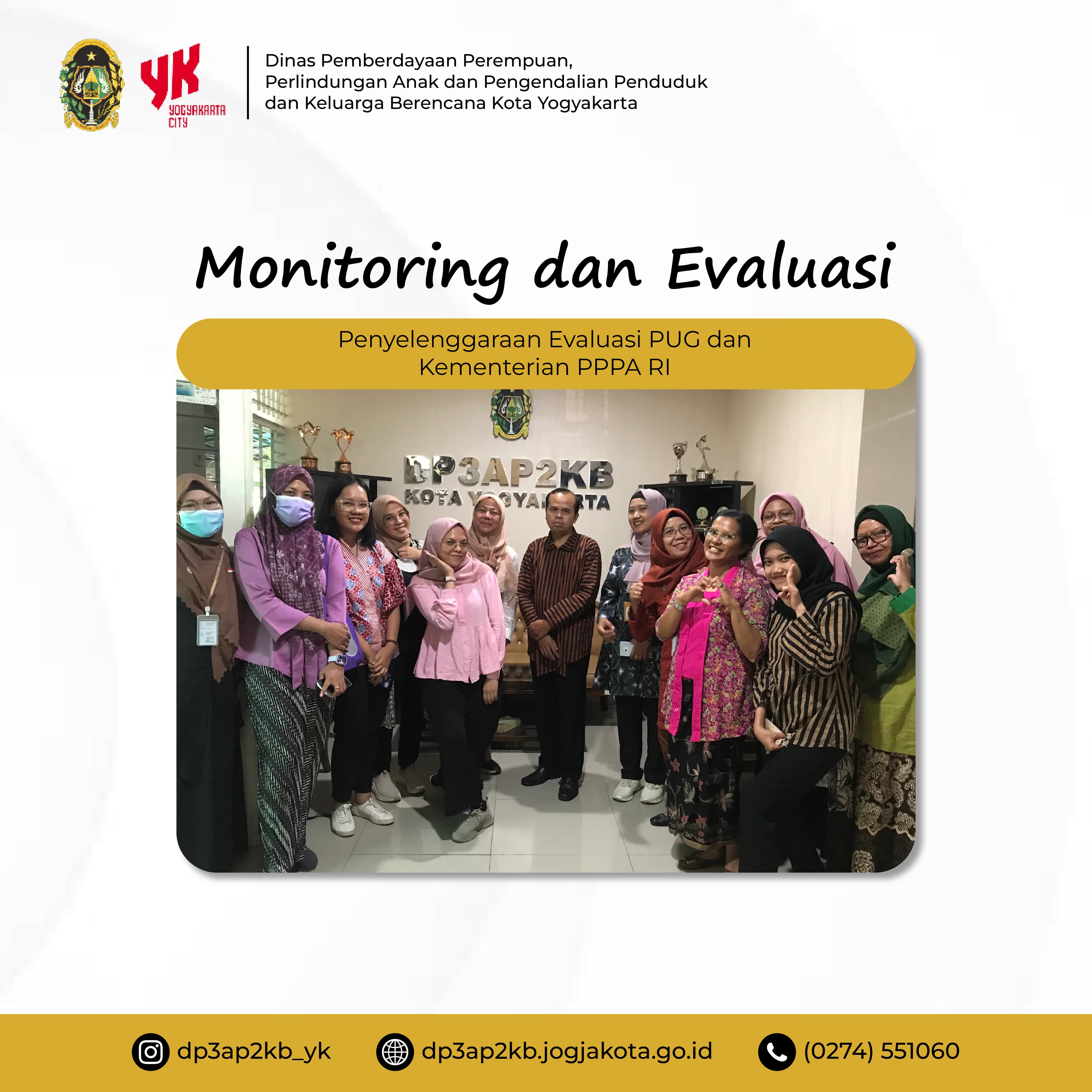 Kegiatan Monitoring dan Evaluasi Penyelenggaraan Evaluasi PUG dan Kementerian PPPA RI