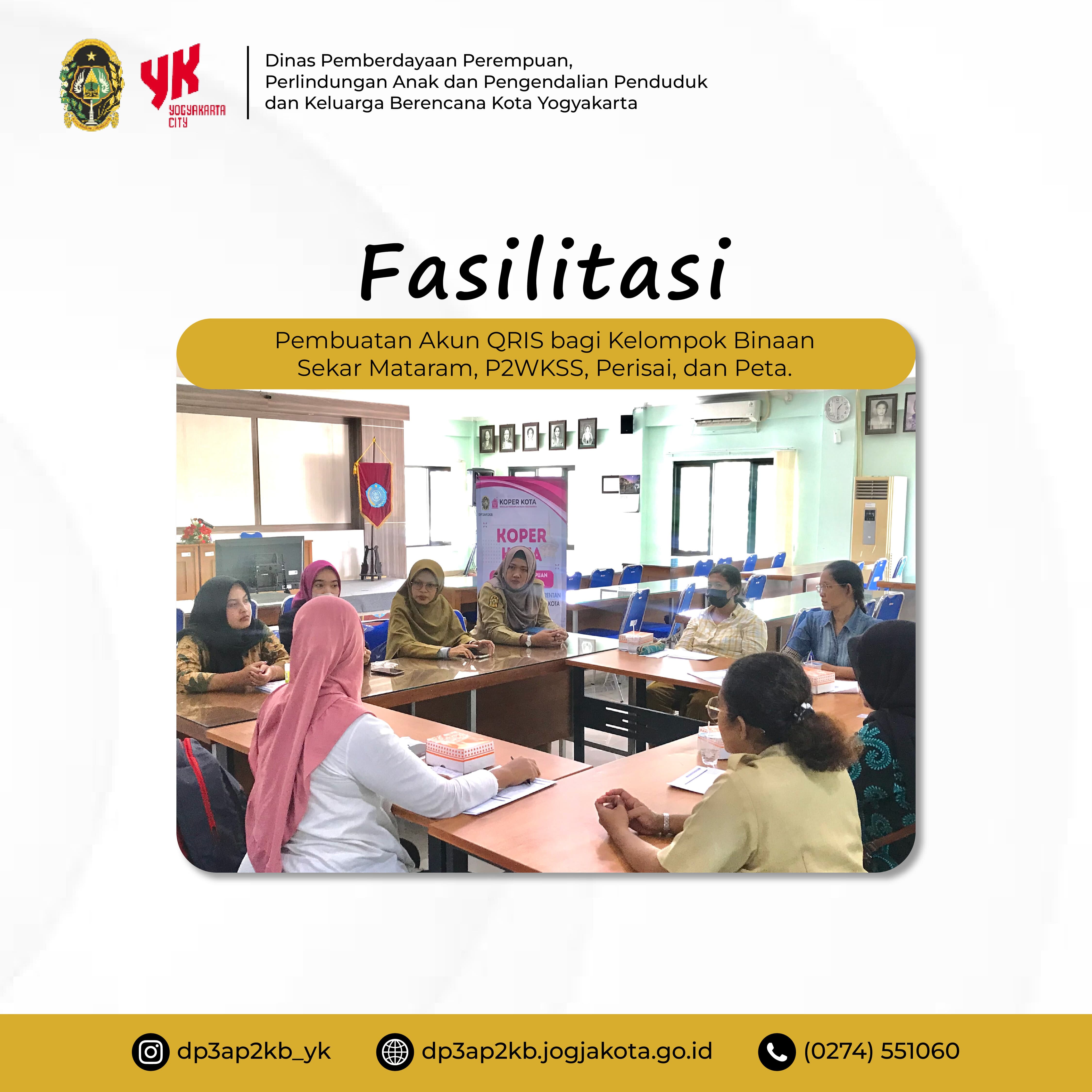 DP3AP2KB Kota Yogyakarta Fasilitasi Pembuatan Akun QRIS bagi Kelompok Binaan