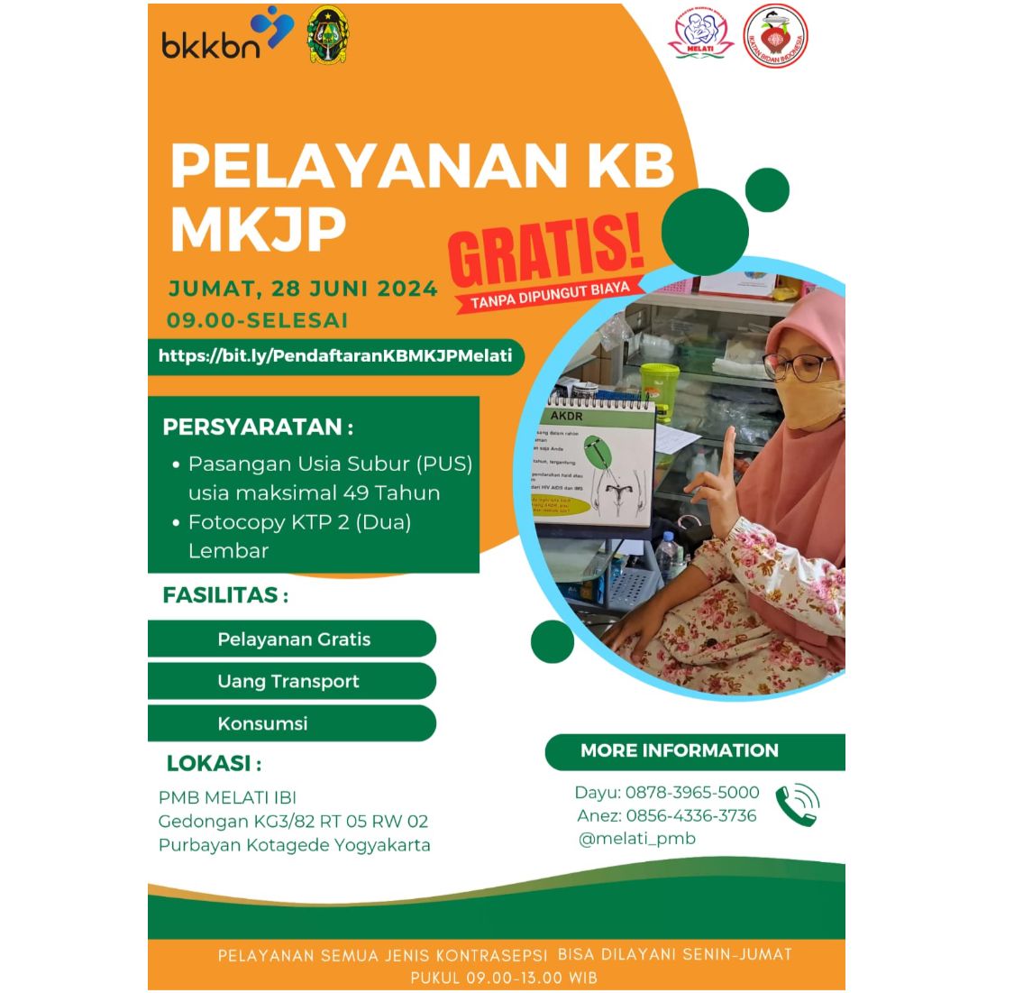 Pelayanan KB MKJP (Gratis)